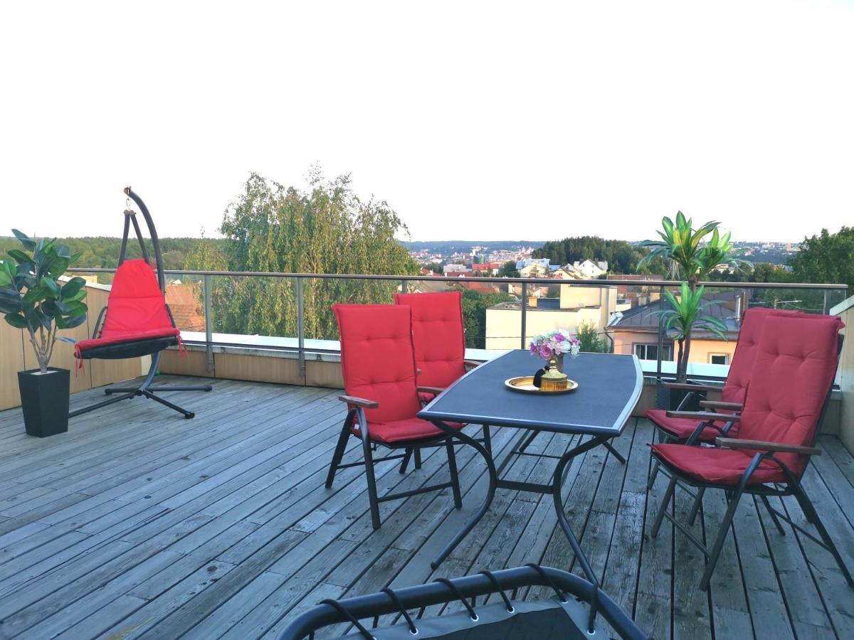 Luxury Penthouse With Large Terrace & Panoramic Old Town View VNO Exterior foto